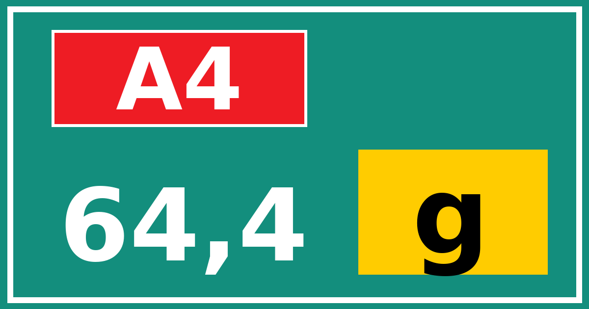 Hectometerbord A4 64,4 letter g