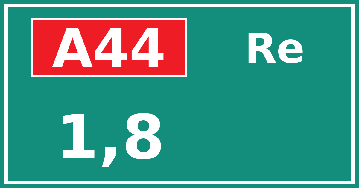 Hectometerbord A44 1,8 zijde Re