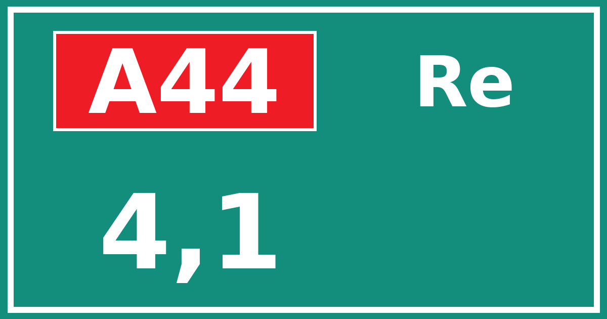 Hectometerbord A44 4,1 zijde Re
