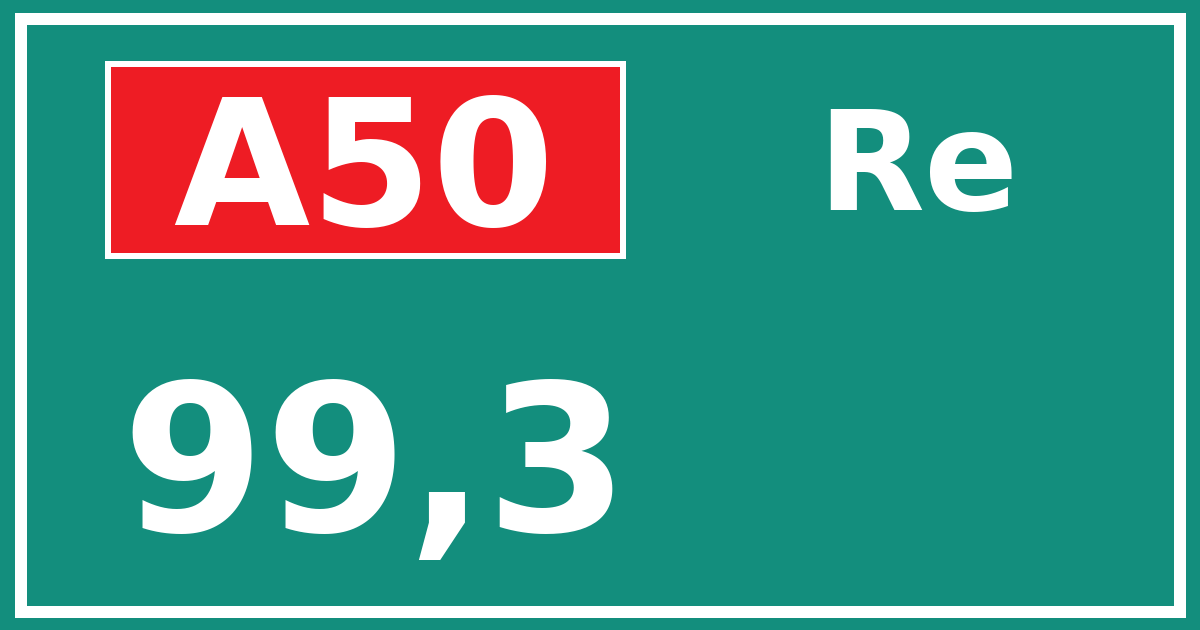 Hectometerbord A50 99,3 zijde Re