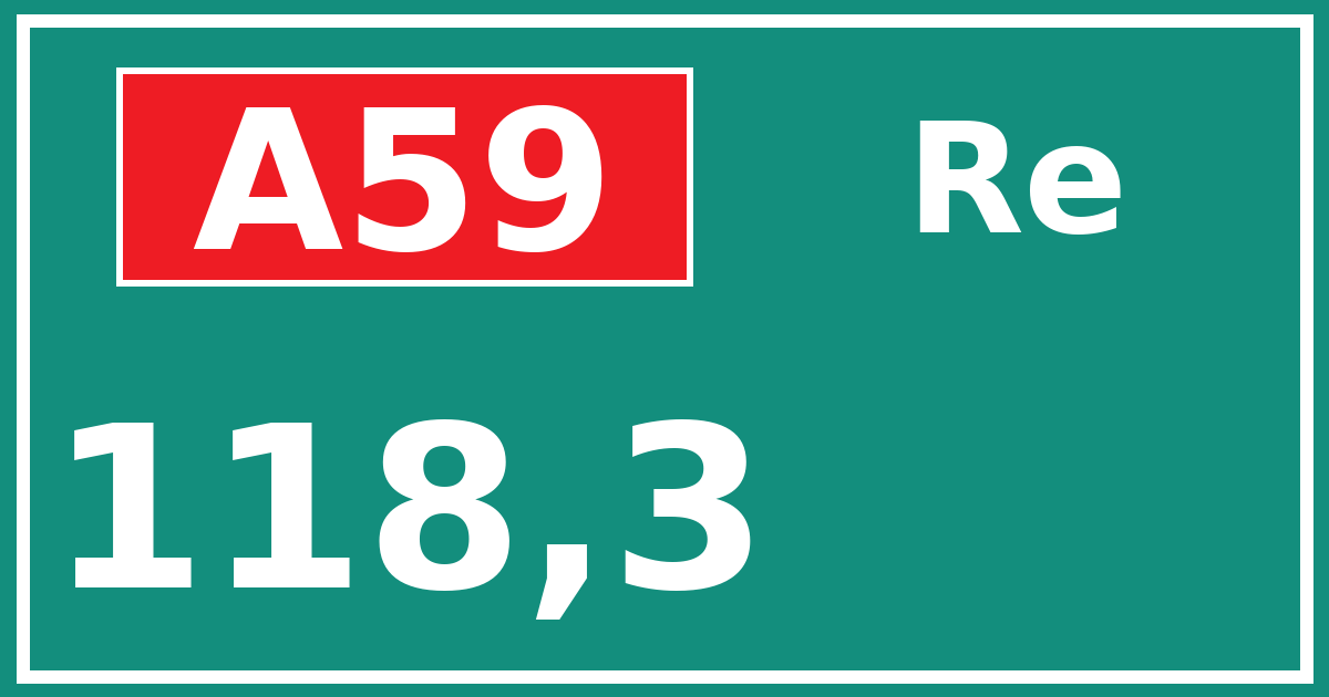 Hectometerbord A59 118,3 zijde Re