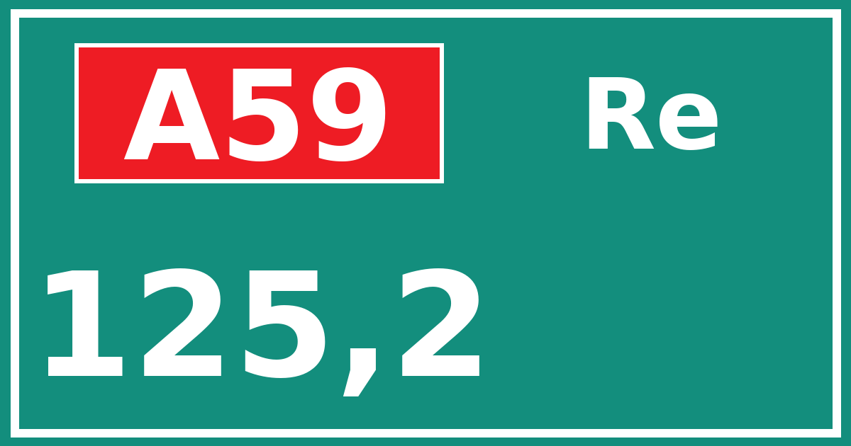 Hectometerbord A59 125,2 zijde Re