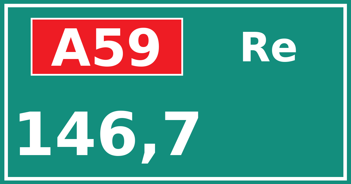 Hectometerbord A59 146,7 zijde Re