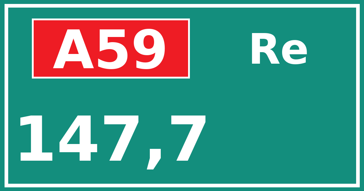 Hectometerbord A59 147,7 zijde Re