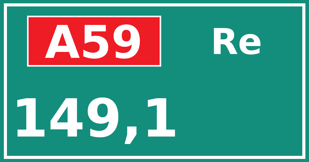 Hectometerbord A59 149,1 zijde Re