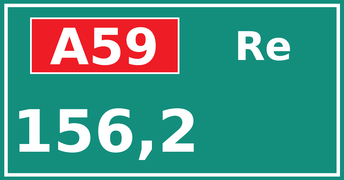 Hectometerbord A59 156,2 zijde Re