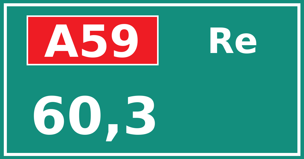 Hectometerbord A59 60,3 zijde Re