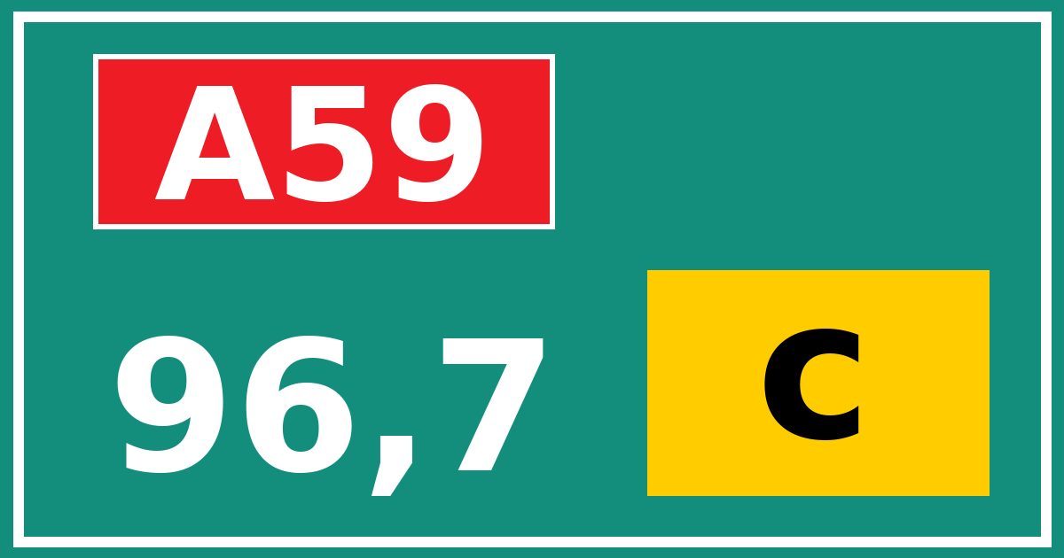Hectometerbord A59 96,7 letter c
