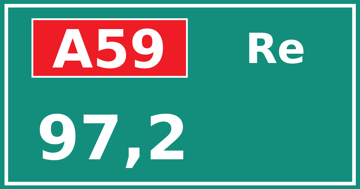 Hectometerbord A59 97,2 zijde Re