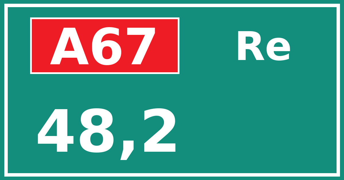 Hectometerbord A67 48,2 zijde Re