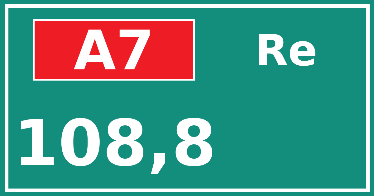 Hectometerbord A7 108,8 zijde Re
