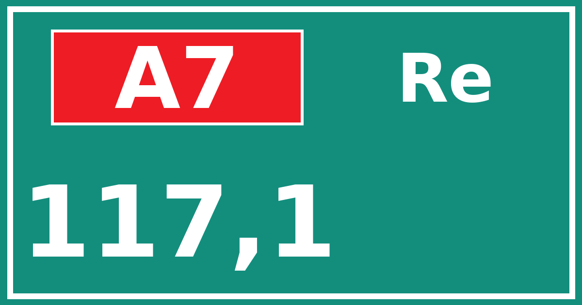 Hectometerbord A7 117,1 zijde Re