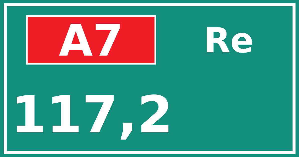 Hectometerbord A7 117,2 zijde Re