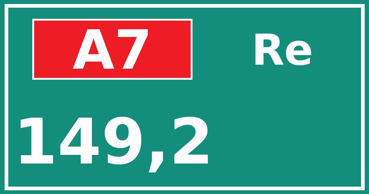 Hectometerbord A7 149,2 zijde Re