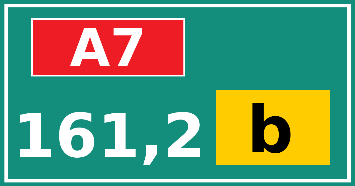 Hectometerbord A7 161,2 letter b