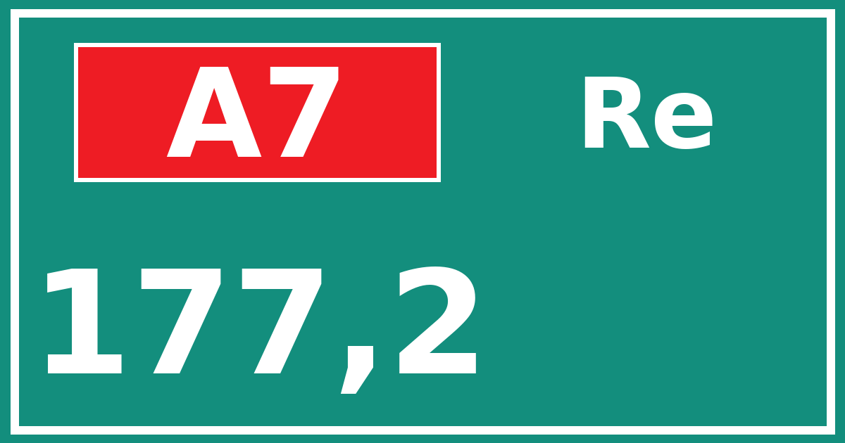 Hectometerbord A7 177,2 zijde Re