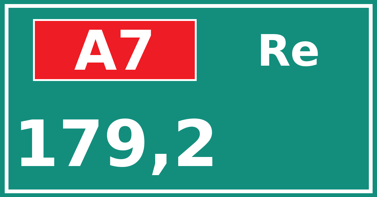 Hectometerbord A7 179,2 zijde Re