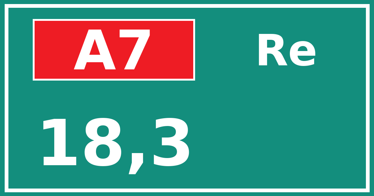 Hectometerbord A7 18,3 zijde Re