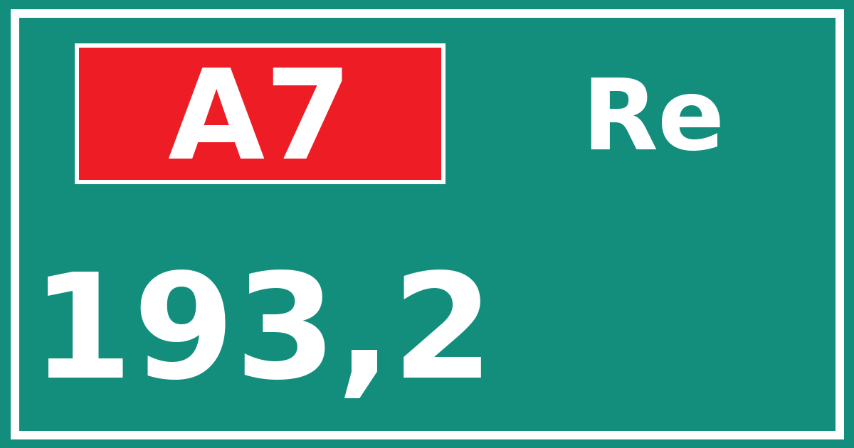 Hectometerbord A7 193,2 zijde Re