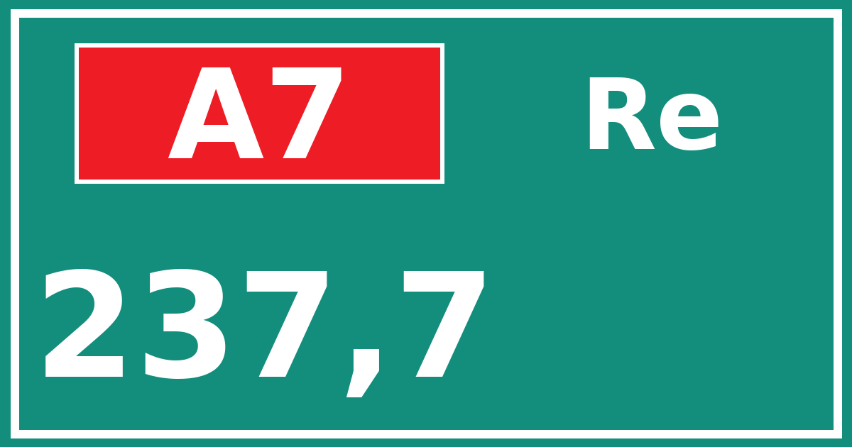 Hectometerbord A7 237,7 zijde Re