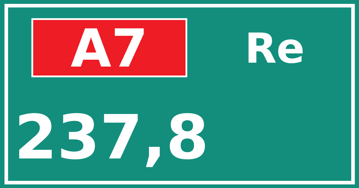 Hectometerbord A7 237,8 zijde Re