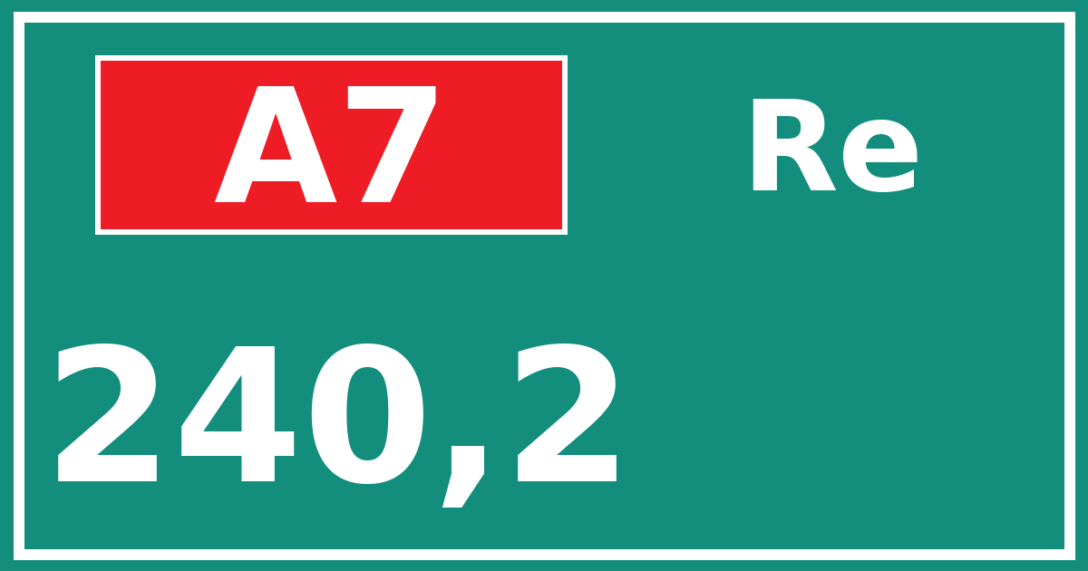 Hectometerbord A7 240,2 zijde Re