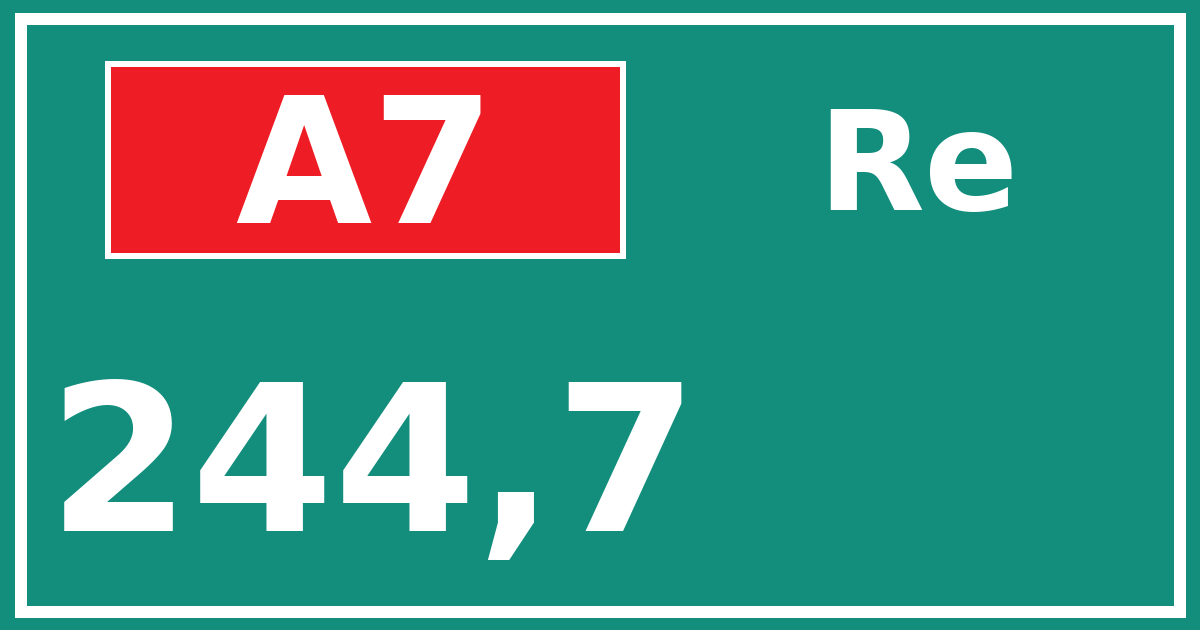 Hectometerbord A7 244,7 zijde Re