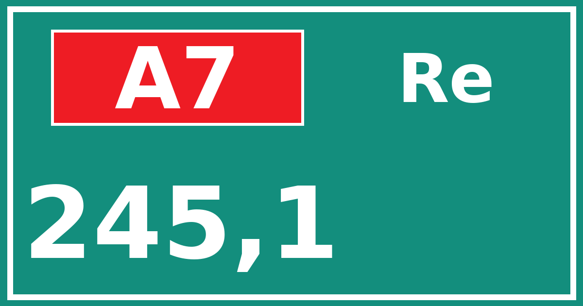 Hectometerbord A7 245,1 zijde Re
