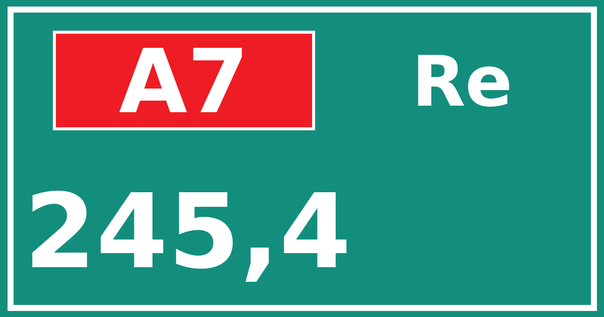 Hectometerbord A7 245,4 zijde Re