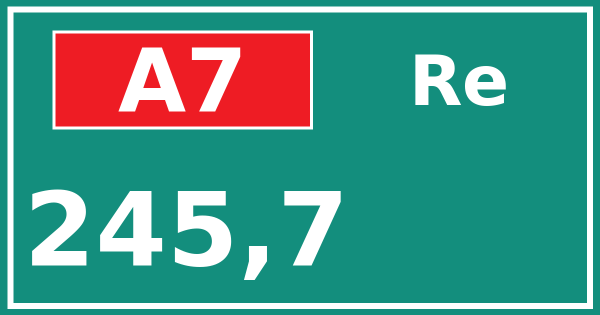 Hectometerbord A7 245,7 zijde Re