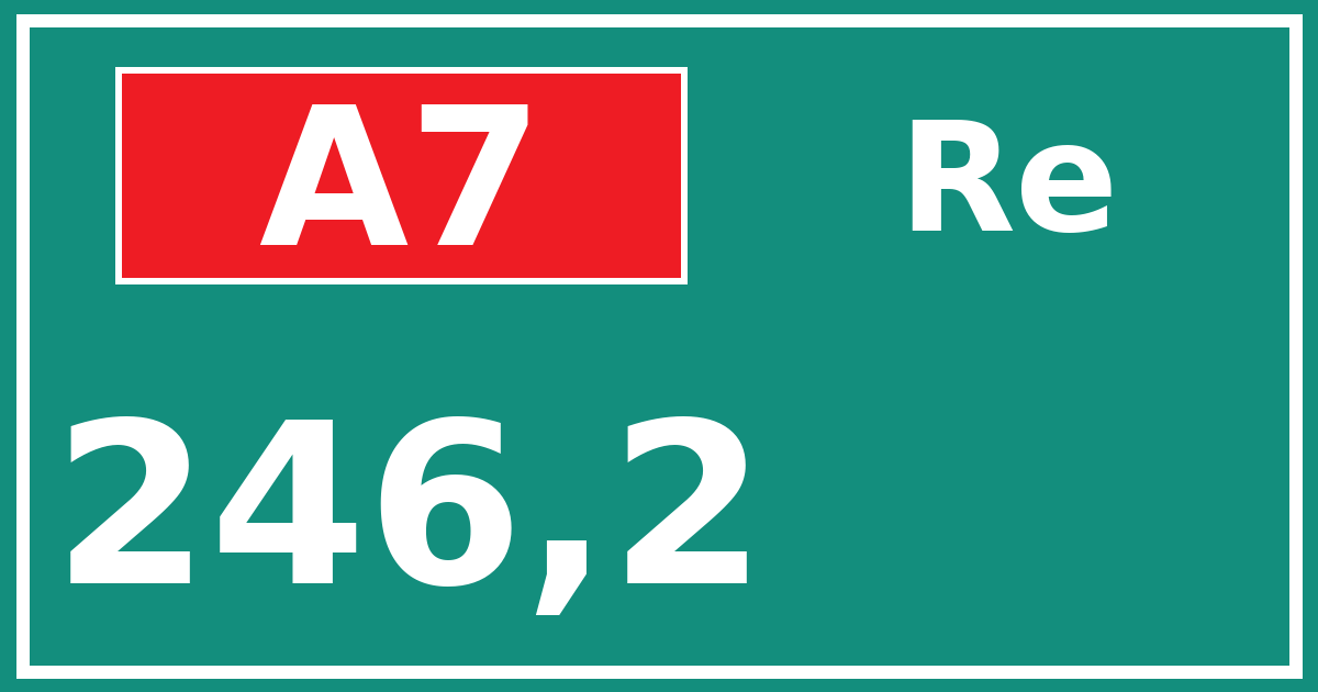 Hectometerbord A7 246,2 zijde Re