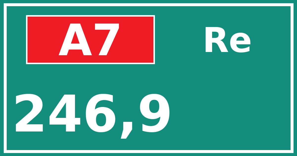 Hectometerbord A7 246,9 zijde Re