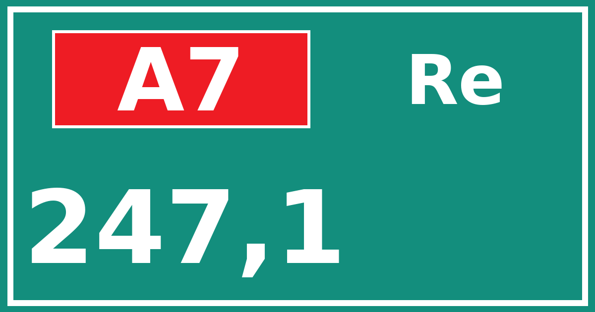 Hectometerbord A7 247,1 zijde Re