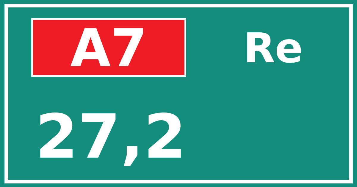Hectometerbord A7 27,2 zijde Re