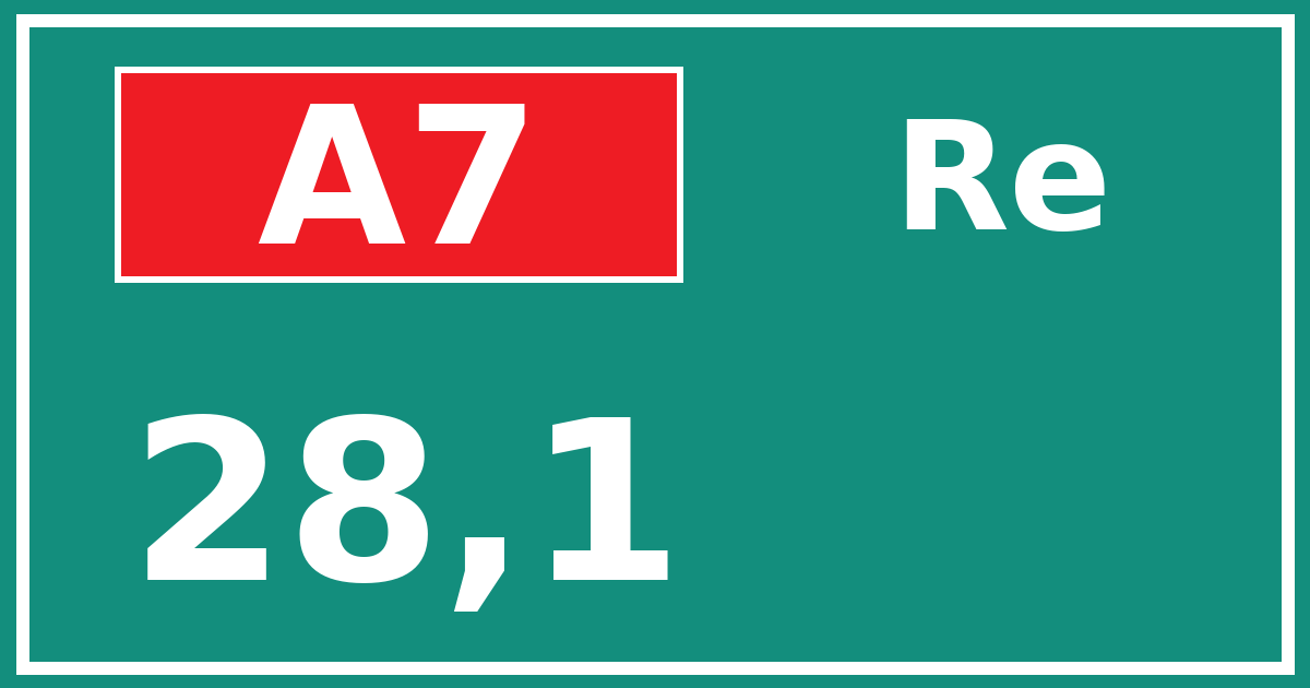 Hectometerbord A7 28,1 zijde Re