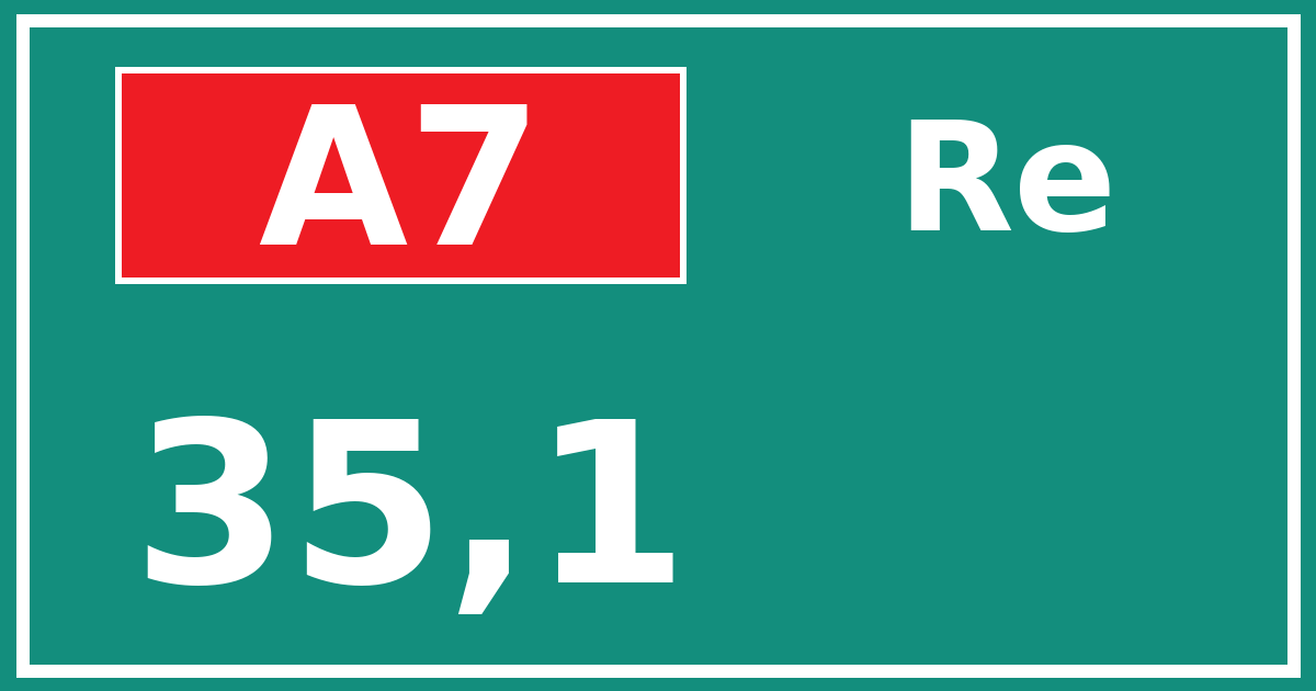 Hectometerbord A7 35,1 zijde Re