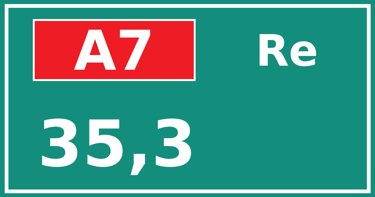 Hectometerbord A7 35,3 zijde Re