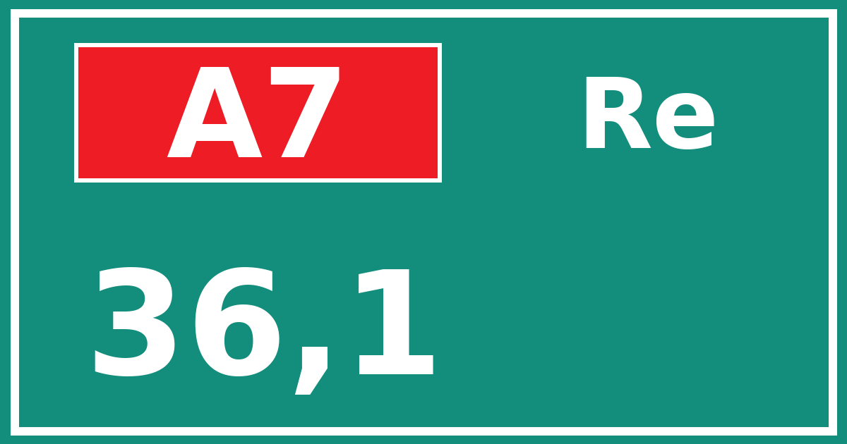Hectometerbord A7 36,1 zijde Re