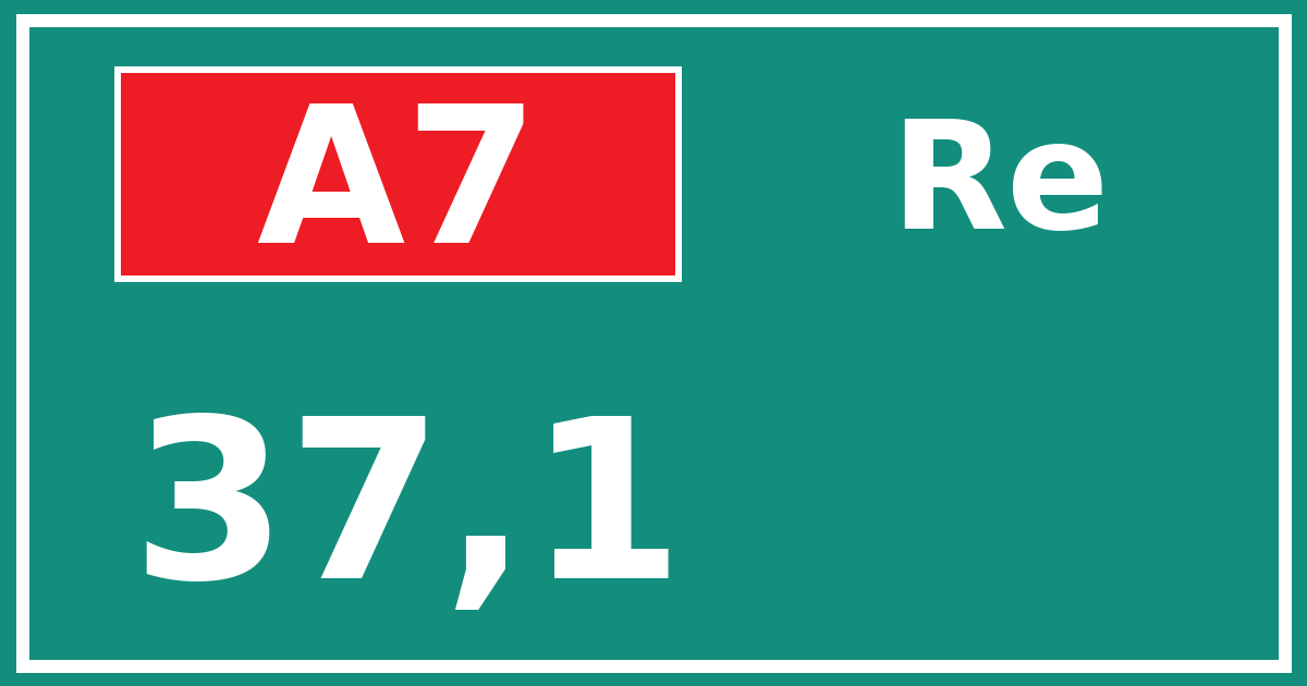 Hectometerbord A7 37,1 zijde Re