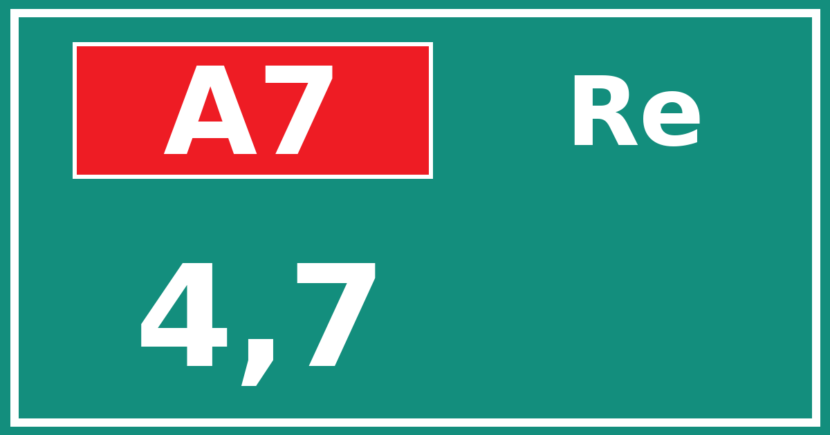 Hectometerbord A7 4,7 zijde Re