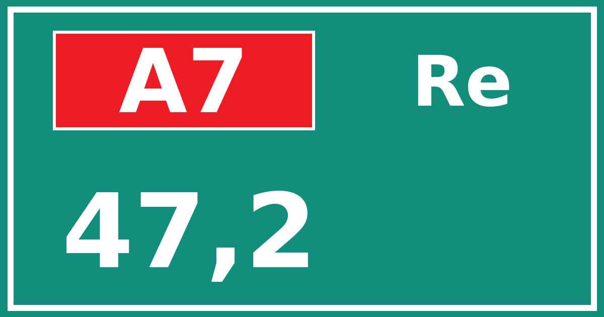 Hectometerbord A7 47,2 zijde Re