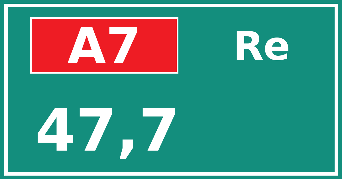 Hectometerbord A7 47,7 zijde Re