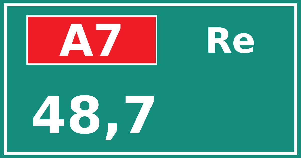 Hectometerbord A7 48,7 zijde Re
