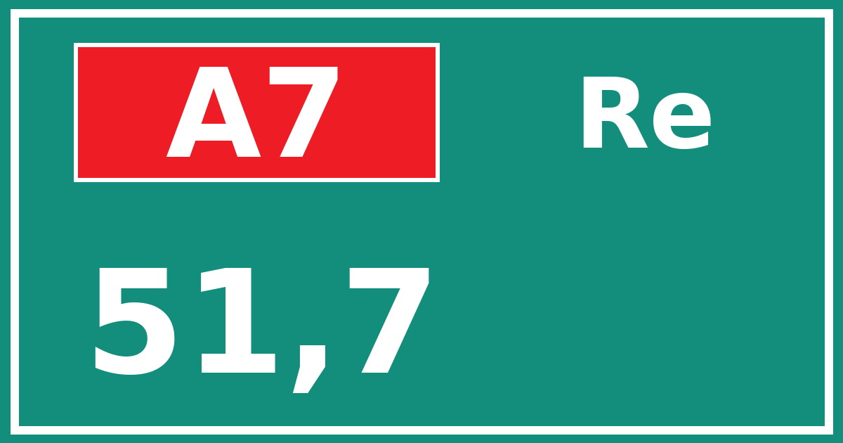 Hectometerbord A7 51,7 zijde Re