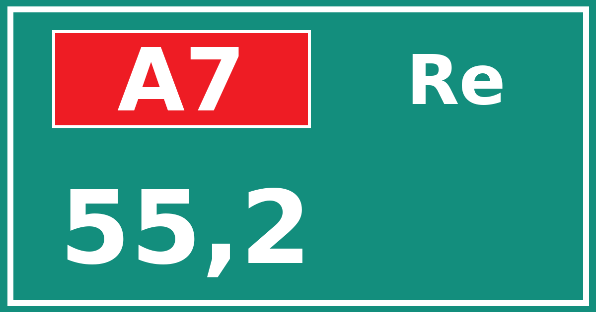 Hectometerbord A7 55,2 zijde Re