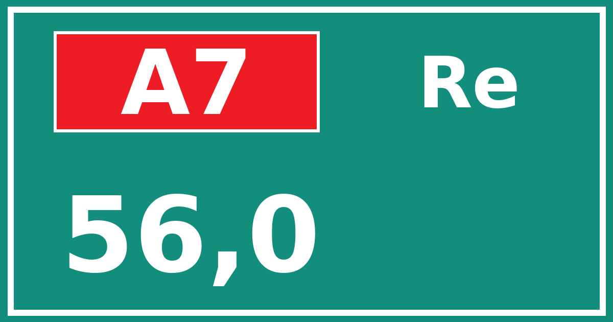 Hectometerbord A7 56,0 zijde Re