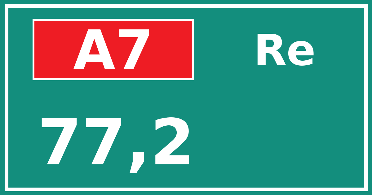 Hectometerbord A7 77,2 zijde Re