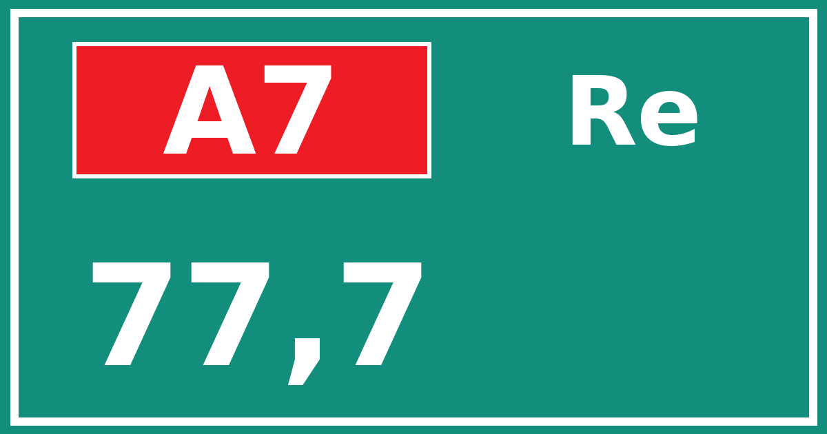 Hectometerbord A7 77,7 zijde Re