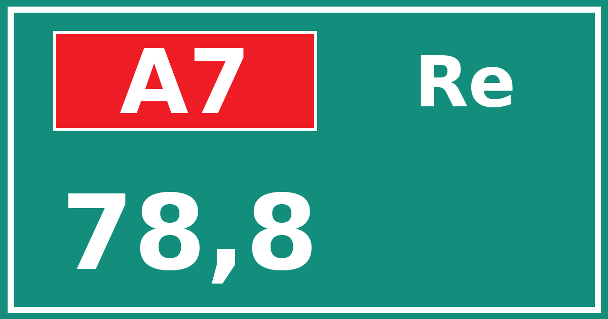 Hectometerbord A7 78,8 zijde Re