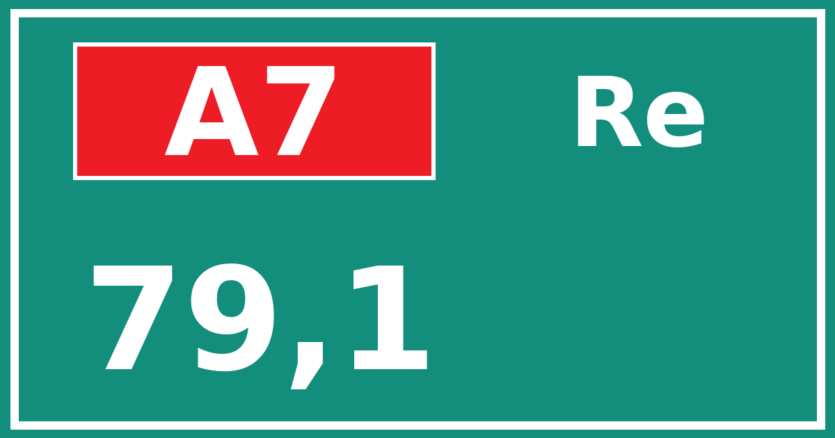 Hectometerbord A7 79,1 zijde Re